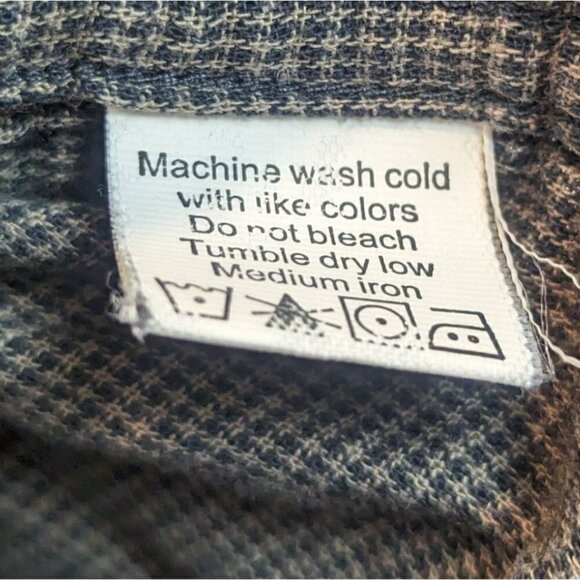 Carbon 2 Cobalt Flannel Plaid Shirt Men's Size XL Button Front Soft Multicolor - Picture 6 of 6